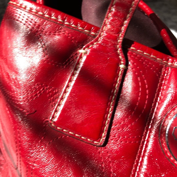 COACH Signature Patent Leather Carryall+Wallet - Picture 6 of 15